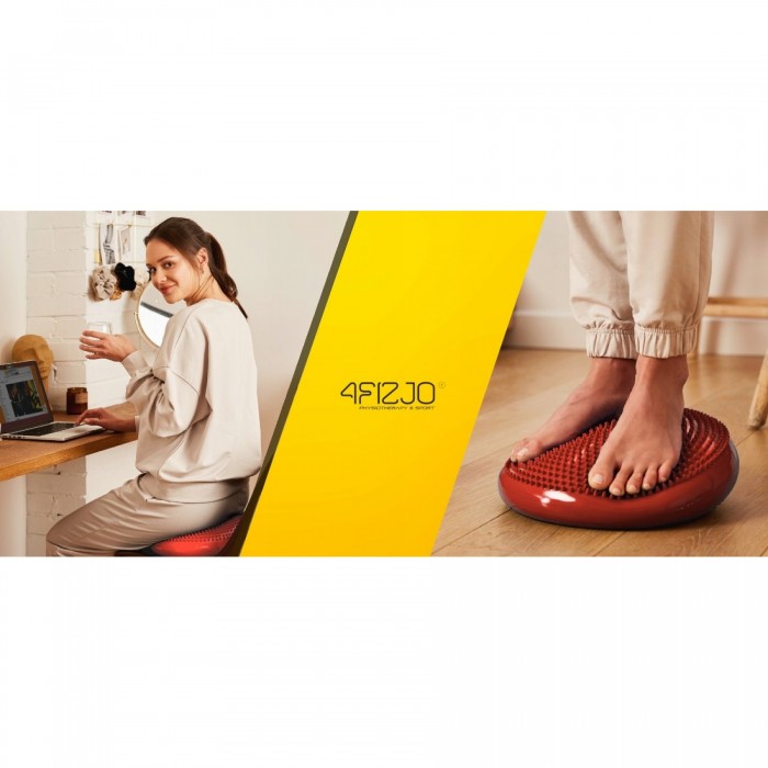 Балансировочная подушка-диск 4FIZJO PRO+ 33 см сенсомоторная, массажная Red (P-5907739314451)