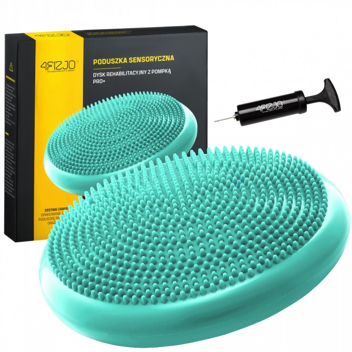Балансувальна подушка-диск 4FIZJO PRO+ 33 см сенсомоторна, масажна Mint (P-5907739314468)