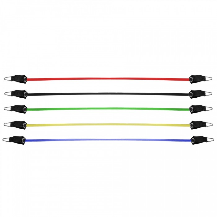 Набір трубчастих еспандерів Springos 4.5-22.7 кг 5 шт універсальний FA0134