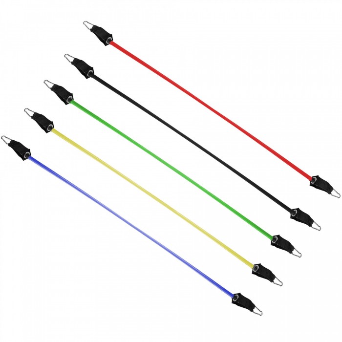 Набір трубчастих еспандерів Springos 4.5-22.7 кг 5 шт універсальний FA0134