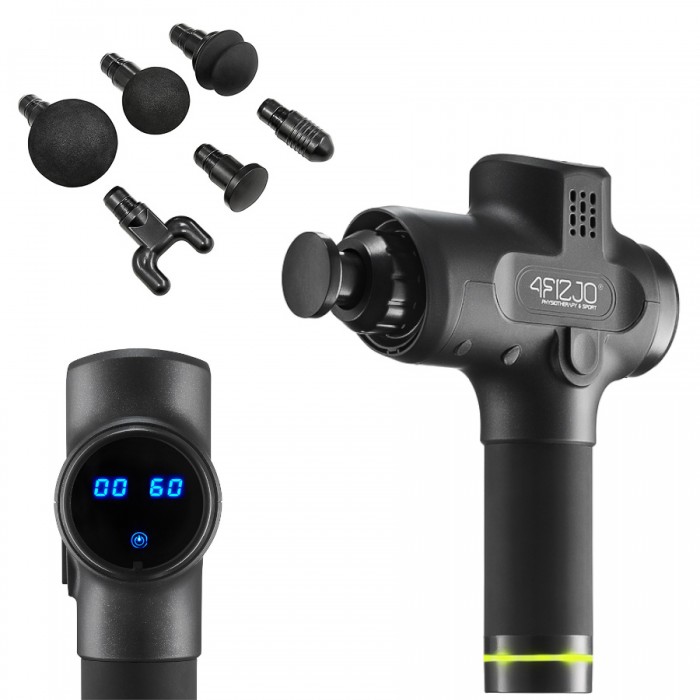 Ручний перкусійний масажер 4FIZJO Massage Gun PRO+ 250 Вт масажний пістолет (P-5907739311139)