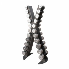 Стойка с набором гантелей хром-пластик (0,5 - 10 кг) InterAtletika Xline XR410