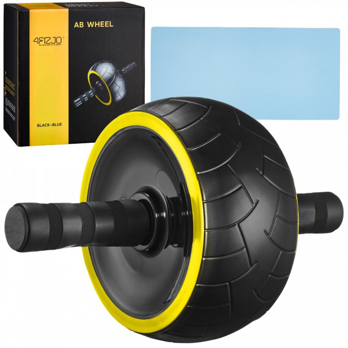 Ролик (гімнастичне колесо) для преса 4FIZJO Ab Wheel XL Black/Yellow (P-5907739314444)