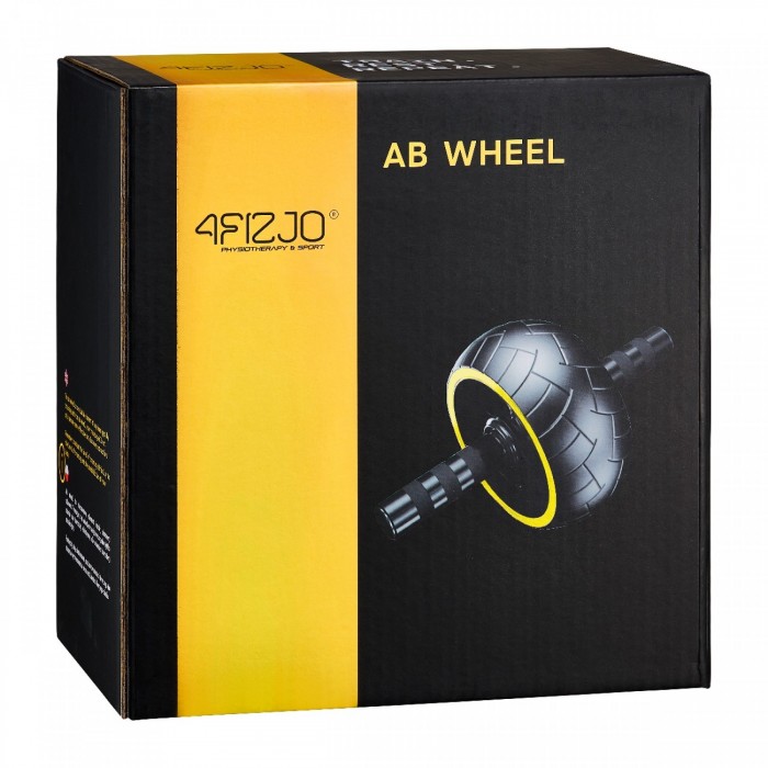 Ролик (гімнастичне колесо) для преса 4FIZJO Ab Wheel XL Black/Yellow (P-5907739314444)
