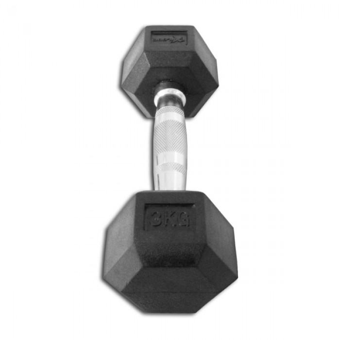 Гантель гексагональна гумова 3 кг InterAtletika Explode PD-108-03