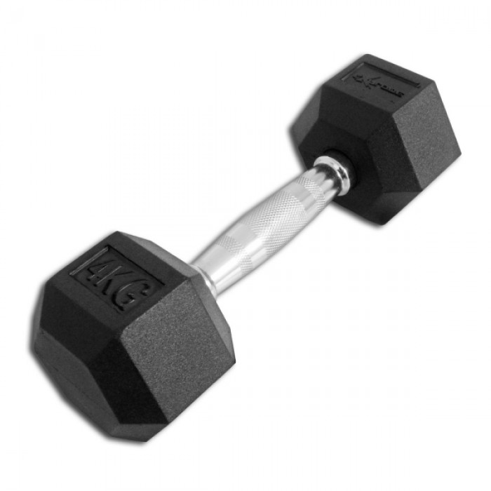 Гантель гексагональная обрезиненная 4 кг InterAtletika Explode PD-108-04