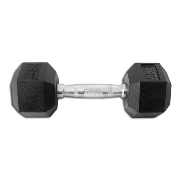 Гантель гексагональна гумова 5 кг InterAtletika Explode PD-108-05