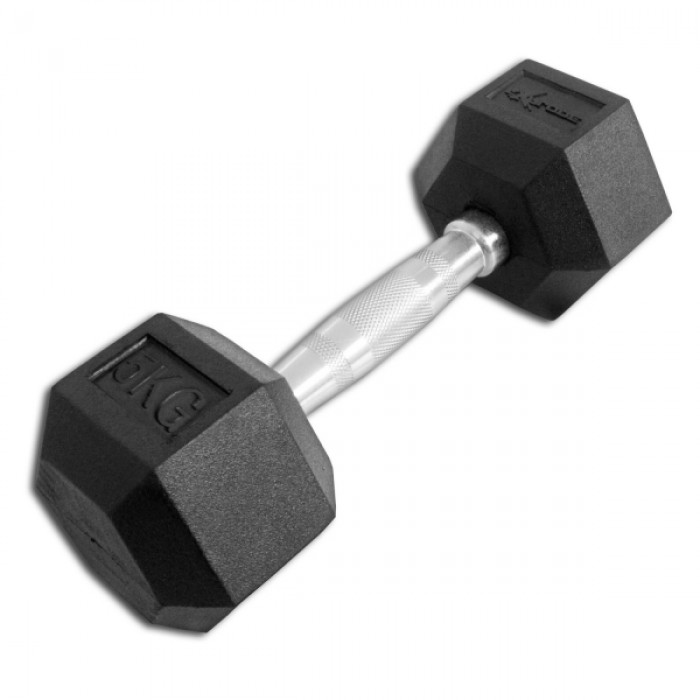 Гантель гексагональна гумова 5 кг InterAtletika Explode PD-108-05