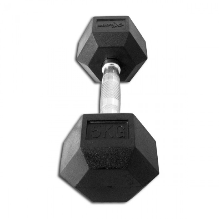 Гантель гексагональна гумова 5 кг InterAtletika Explode PD-108-05
