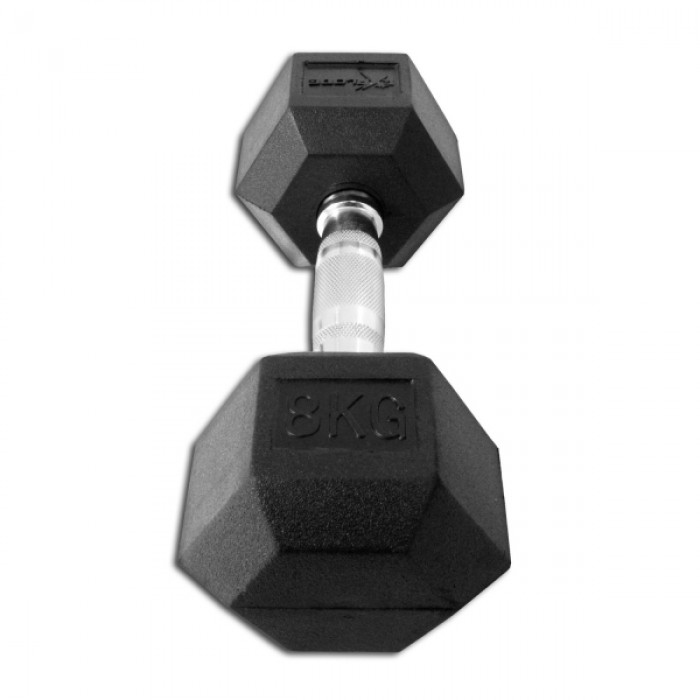 Гантель гексагональная обрезиненная 8 кг InterAtletika Explode PD-108-08