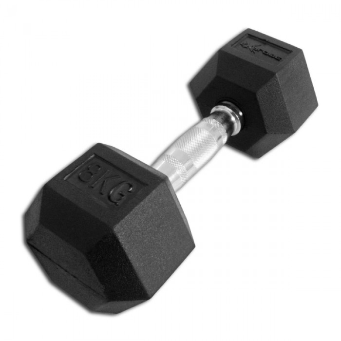 Гантель гексагональная обрезиненная 8 кг InterAtletika Explode PD-108-08