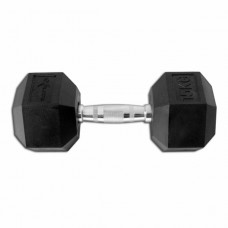 Гантель гексагональний гумовий 15 кг InterAtletika Explode PD-108-15
