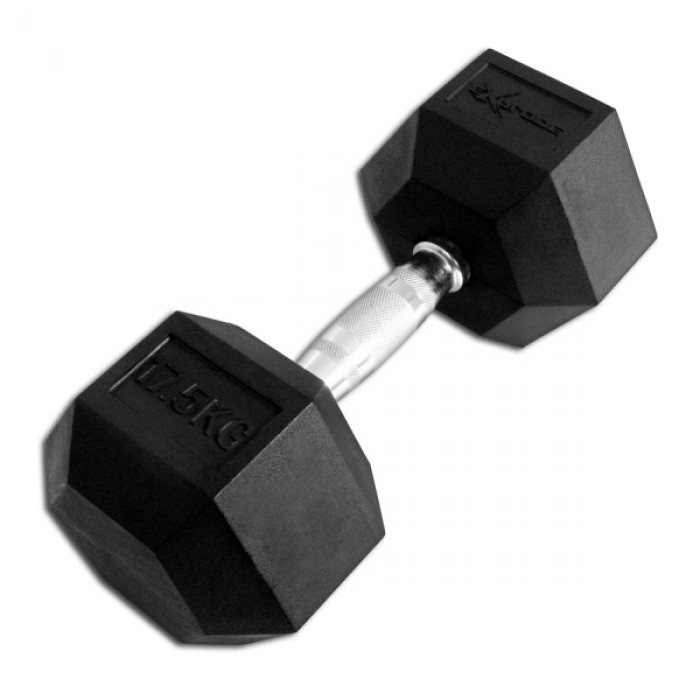 Гантель гексагональная обрезиненная 17,5 кг InterAtletika Explode PD-108-17,5