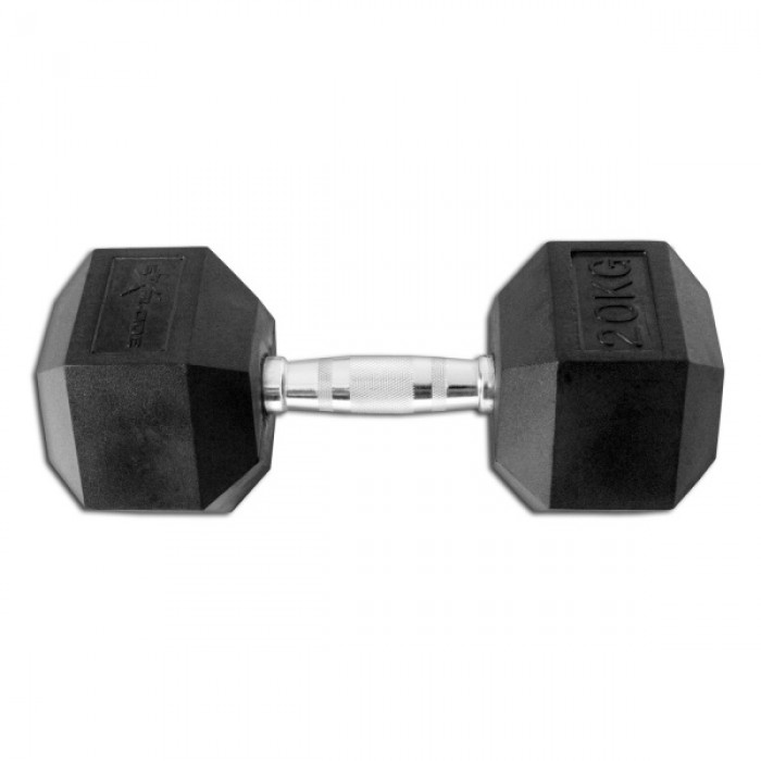 Гантель гексагональная обрезиненная 20 кг InterAtletika Explode PD-108-20