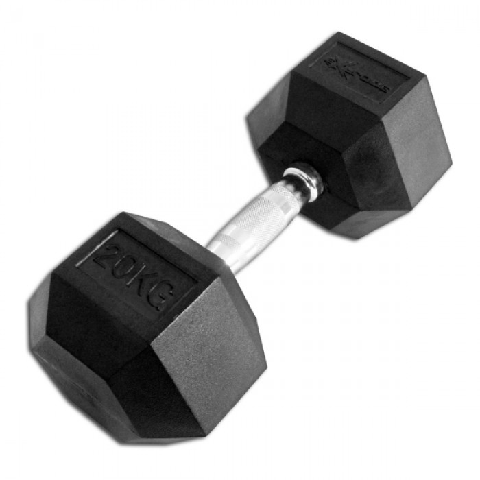 Гантель гексагональная обрезиненная 20 кг InterAtletika Explode PD-108-20