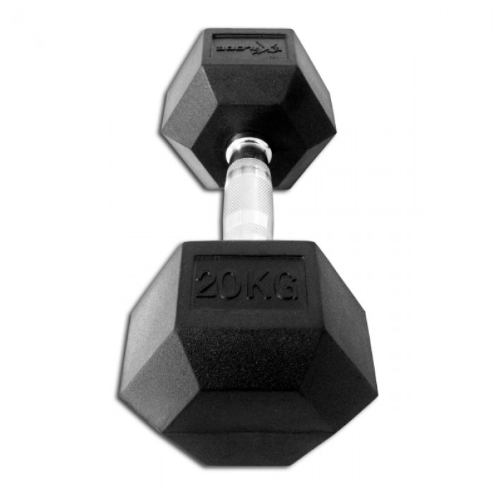 Гантель гексагональная обрезиненная 20 кг InterAtletika Explode PD-108-20