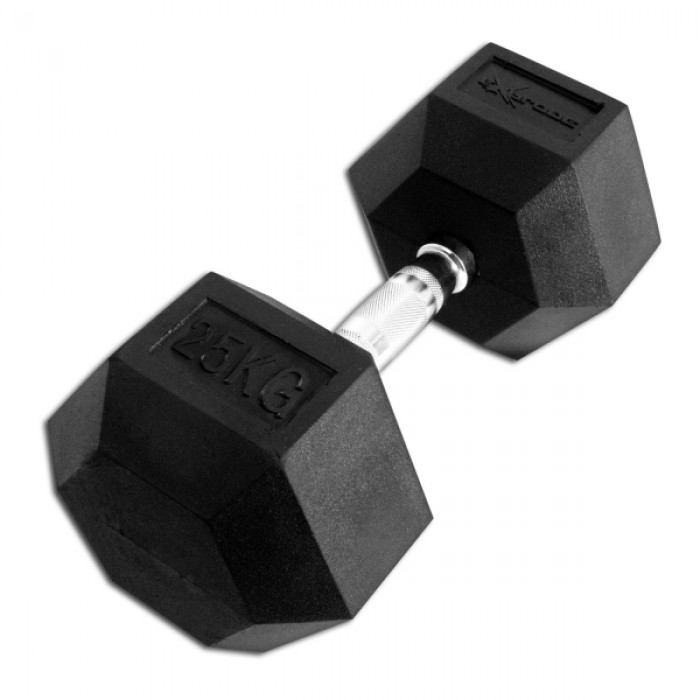 Гантель гексагональная обрезиненная 25 кг InterAtletika Explode PD-108-25