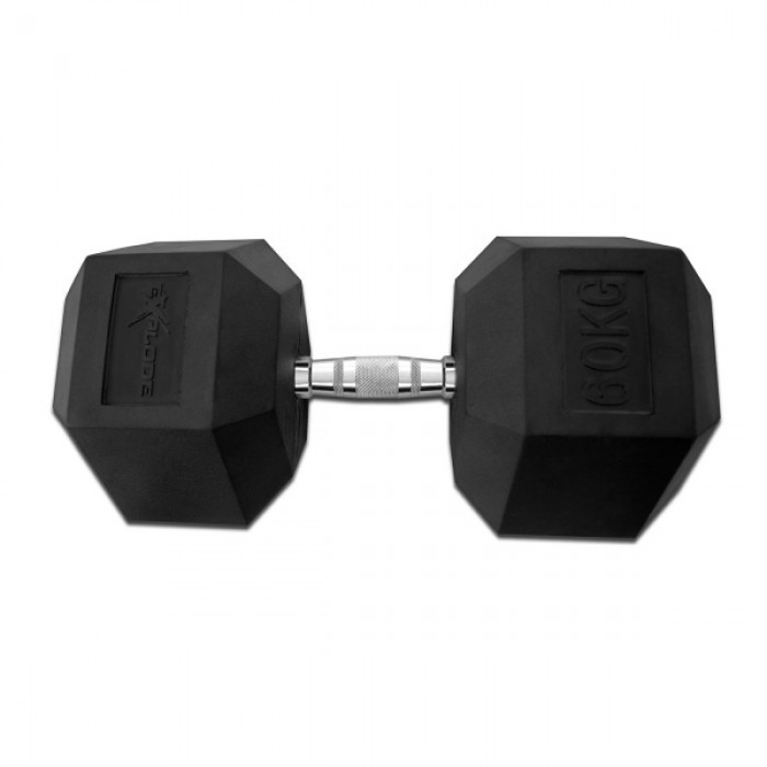 Гантель гексагональная обрезиненная 65 кг InterAtletika Explode PD-108-65
