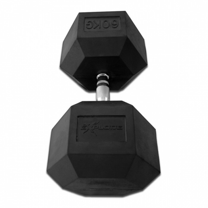 Гантель гексагональная обрезиненная 65 кг InterAtletika Explode PD-108-65