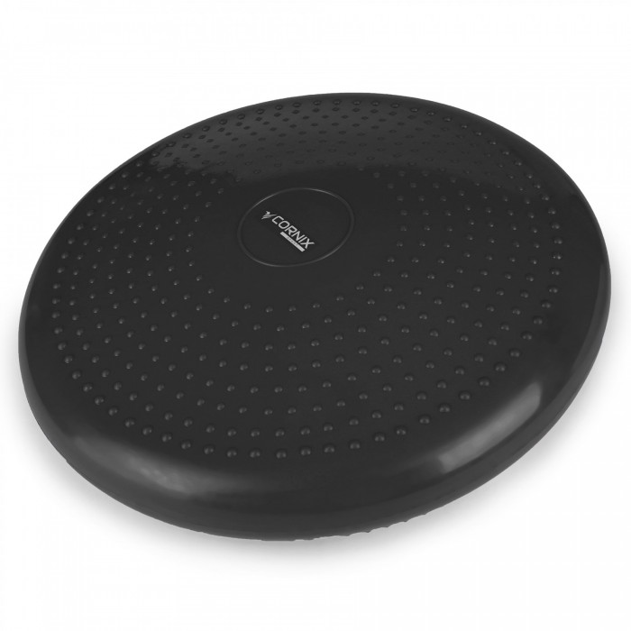 Балансувальна подушка-диск Cornix 33 см (сенсомоторна) масажна XR-0052 Black