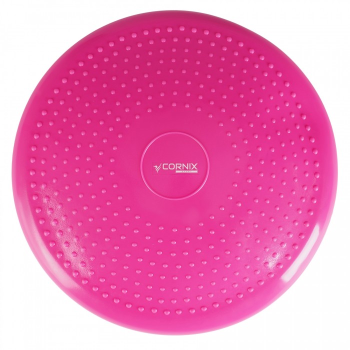 Балансировочная подушка-диск Cornix 33 см (сенсомоторная) массажная XR-0055 Pink