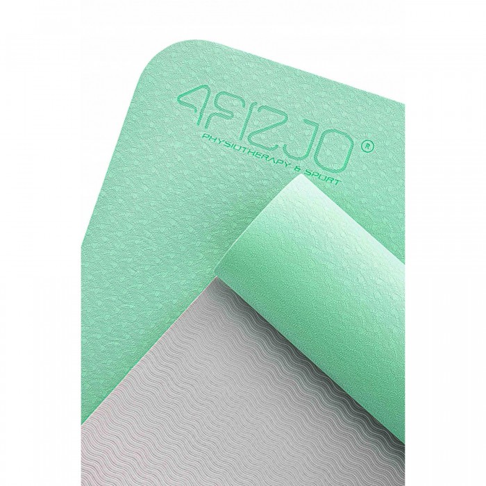Коврик спортивный 4FIZJO TPE 4 мм для йоги 4FJ0335 Mint/Grey