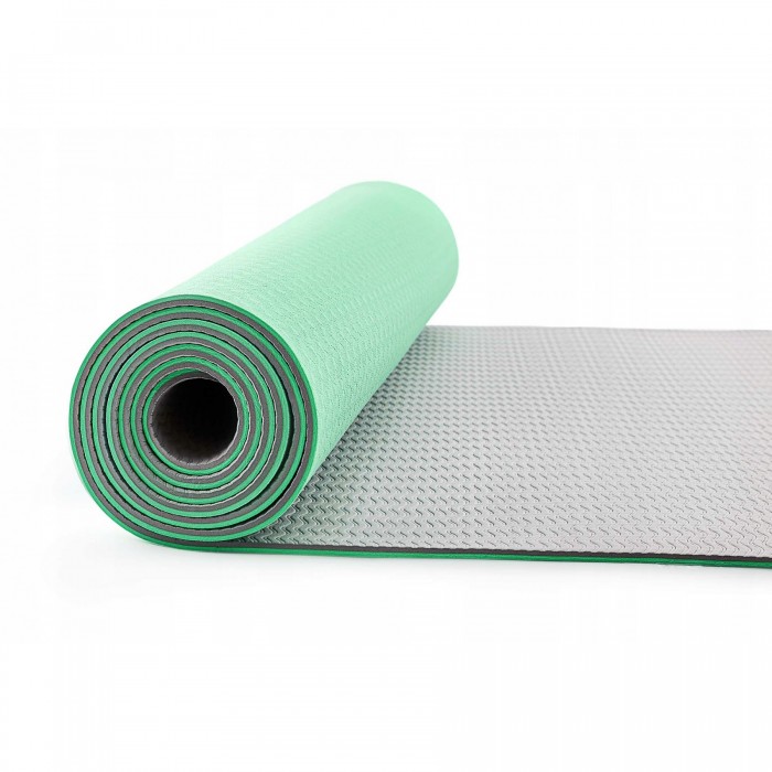 Коврик спортивный 4FIZJO TPE 4 мм для йоги 4FJ0335 Mint/Grey