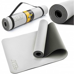 Коврик спортивный 4FIZJO TPE 4 мм для йоги 4FJ0336 Grey/Black