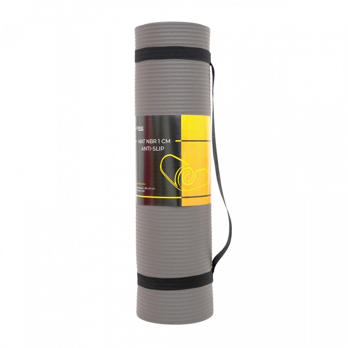 Килимок спортивний Cornix NBR 183 x 61 x 1 см для йоги та фітнесу XR-0012 Grey