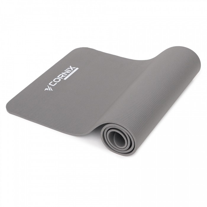 Килимок спортивний Cornix NBR 183 x 61 x 1 см для йоги та фітнесу XR-0012 Grey