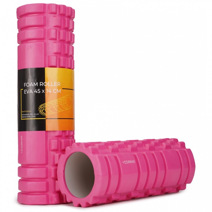 Масажний ролик Cornix EVA 45 x 14 см (валик, ролер) XR-0043 Pink