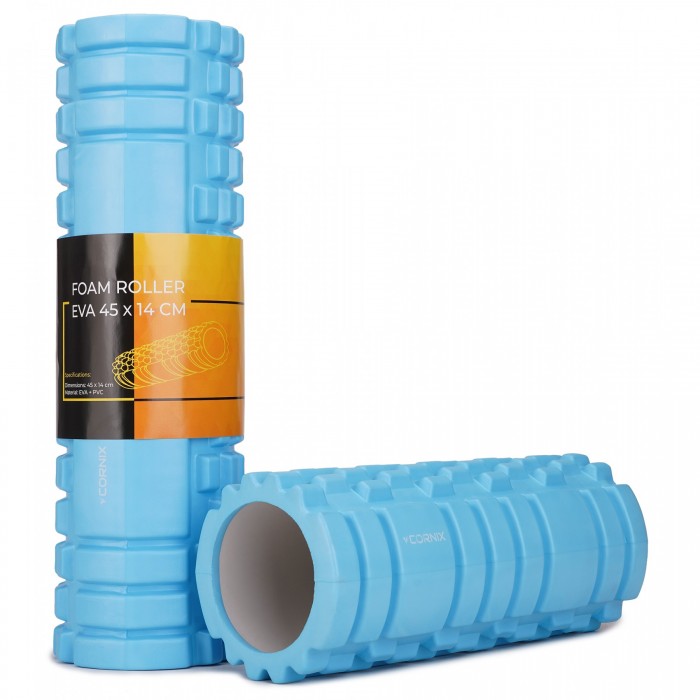 Массажный ролик Cornix EVA 45 x 14 см (валик, роллер) XR-0044 Sky Blue