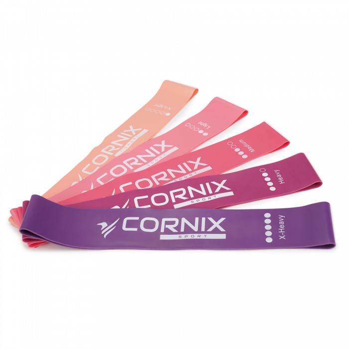 Резинки для фитнеса Cornix Mini Power Band набор 5 шт 1-20 кг XR-0046