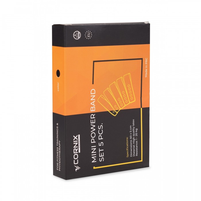 Резинки для фитнеса Cornix Mini Power Band набор 5 шт 1-20 кг XR-0046