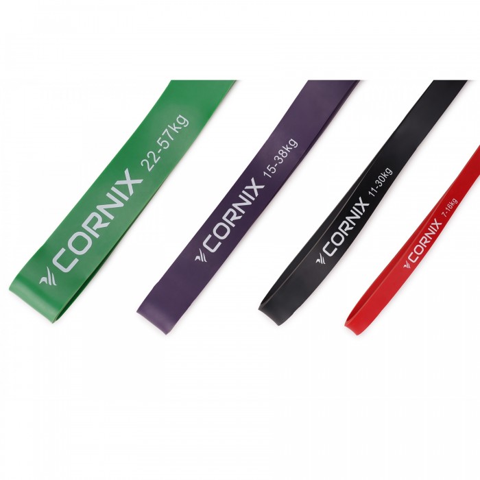Набор резинок для подтягивания и спорта Cornix Power Band 7-57 кг 4 шт XR-0088