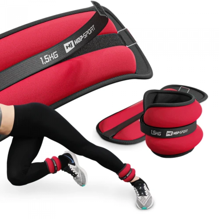 Утяжелители для ног и рук Hop-Sport HS-S003WB 2х1,5 кг красные
