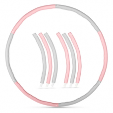 Хулахуп Gymtek з масажером 100 см рожево-сірий