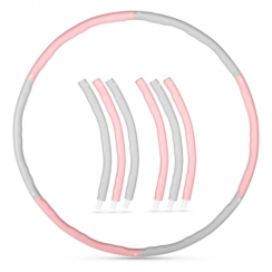 Хулахуп Gymtek с массажером 100 см розово-серый