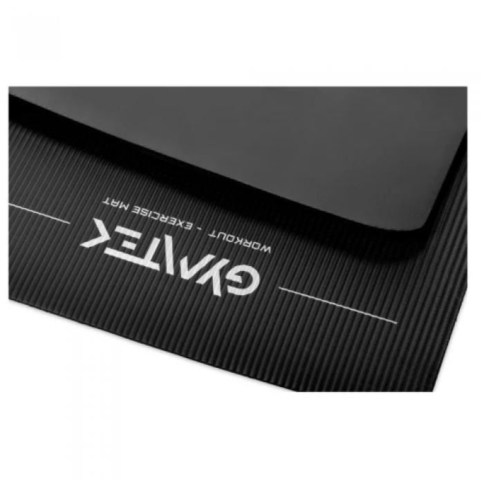 Килимок (мат) для йоги та фітнесу Gymtek NBR 1,5 см чорний