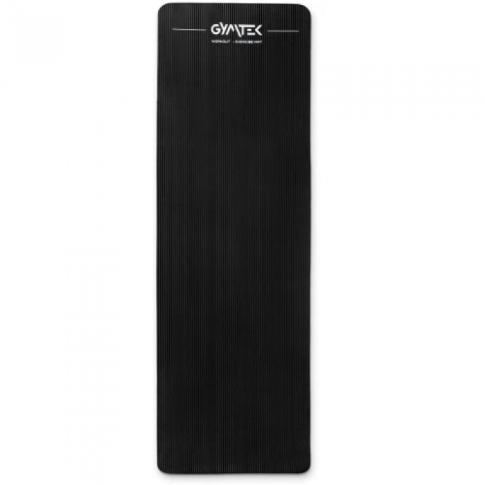 Килимок (мат) для йоги та фітнесу Gymtek NBR 1 см чорний
