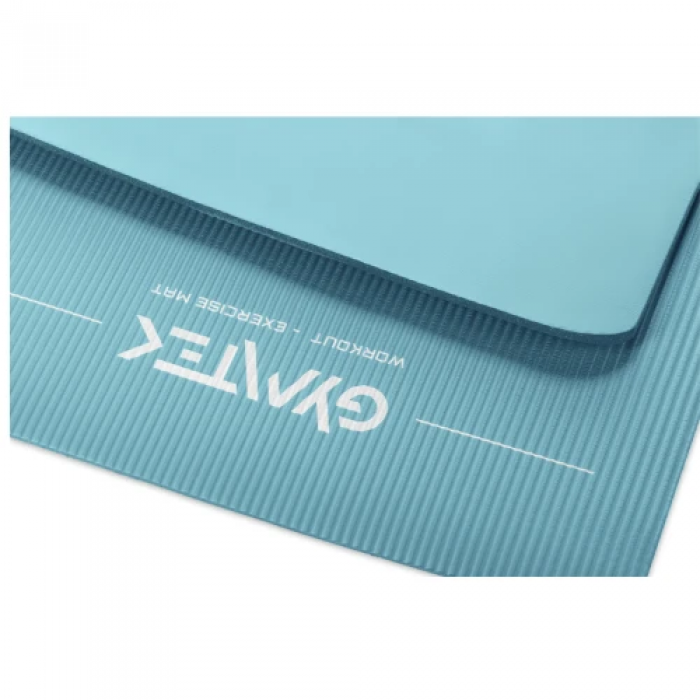 Коврик (мат) для йоги и фитнеса Gymtek NBR 1 см бирюза