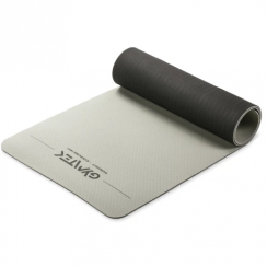 Килимок (мат) для фітнесу та йоги Gymtek ТРЕ 0,6 см сіро-чорний