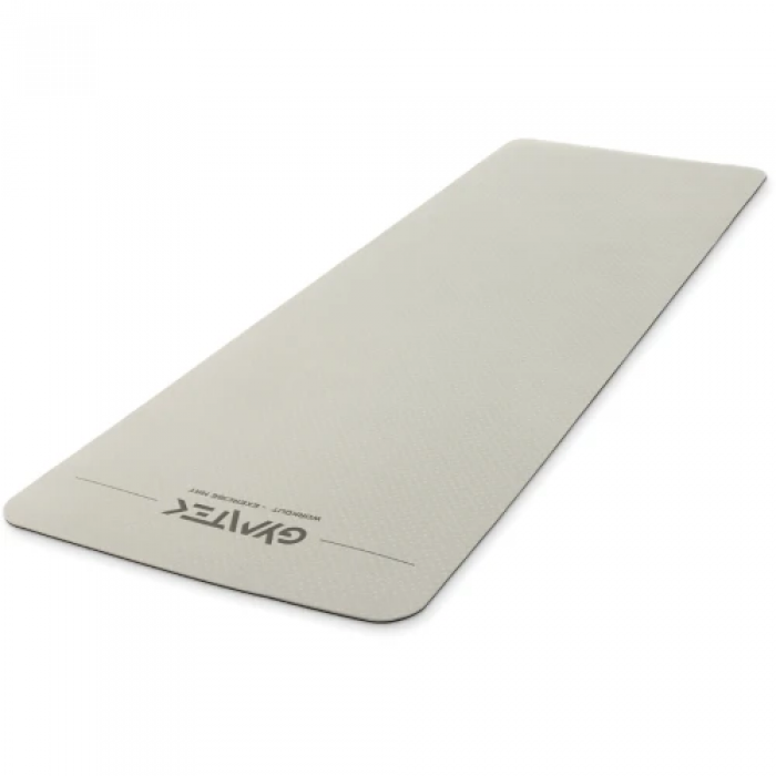 Коврик (мат) для фитнеса и йоги Gymtek ТРЕ 0,6 см серо-черный