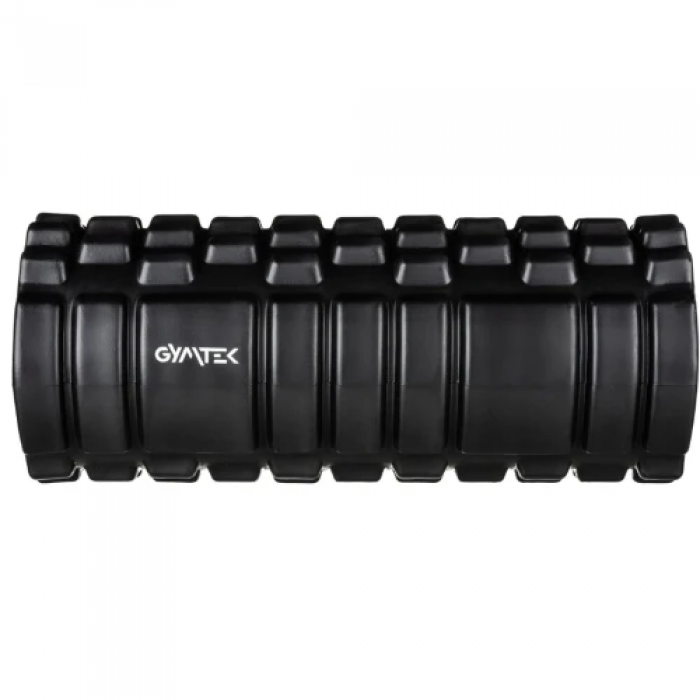 Масажний ролик Gymtek для йоги та фітнесу EVA 33*14 см чорно-білий