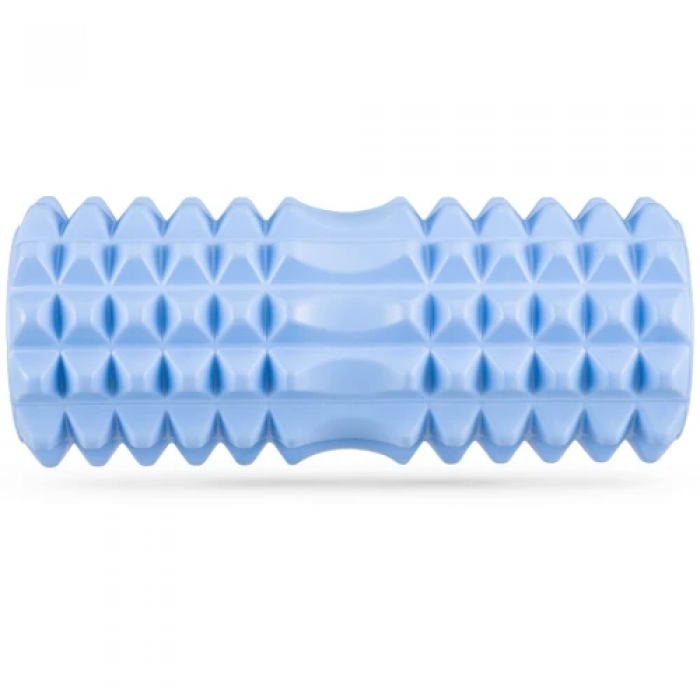 Масажний ролик Gymtek для йоги та фітнесу 33*10,5 см блакитний