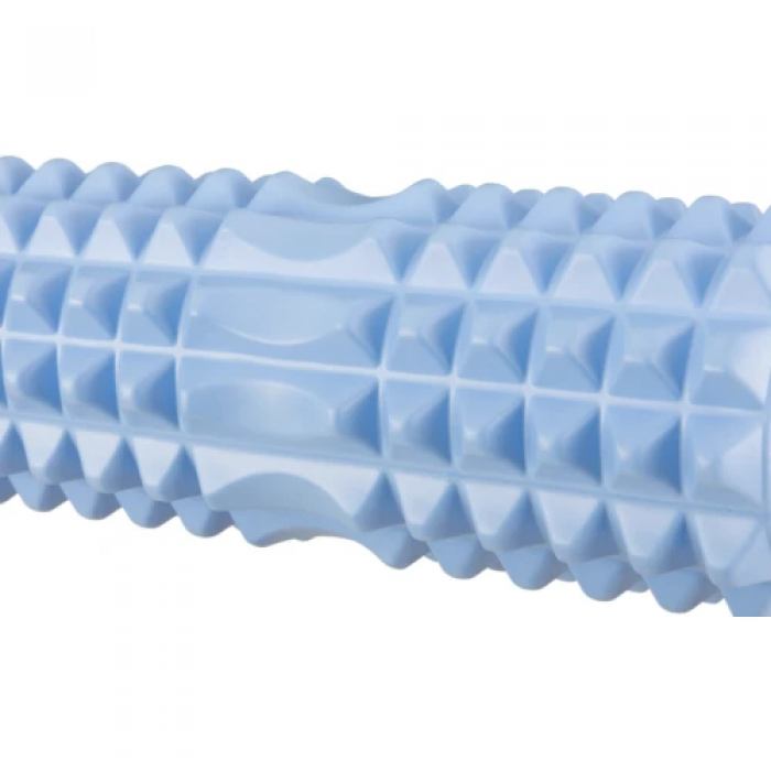 Масажний ролик Gymtek для йоги та фітнесу 33*10,5 см блакитний