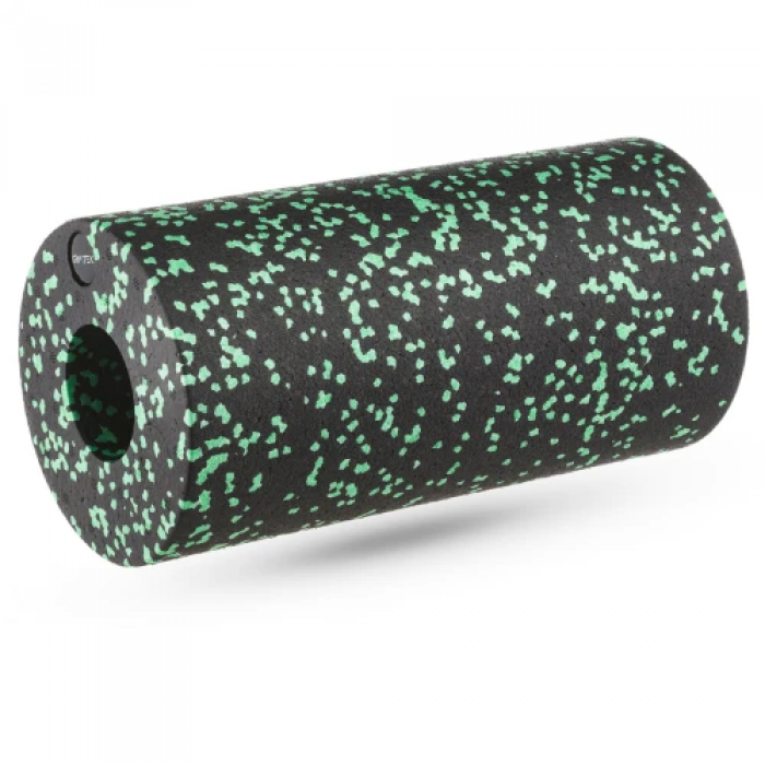 Массажный ролик Gymtek для йоги и фитнеса ЕРР 30*15 см черно-зеленый