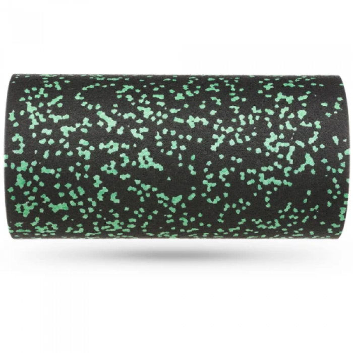 Массажный ролик Gymtek для йоги и фитнеса ЕРР 30*15 см черно-зеленый