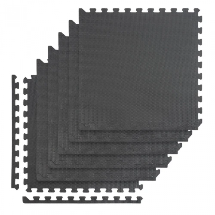 Мат-пазл Gymtek EVA 118х176,5х1 см 6 частей черный