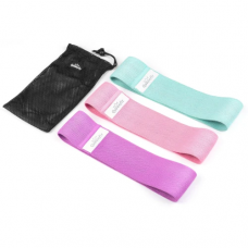 Фитнес резинки тканевые набор Queenfit 7-35 кг set B